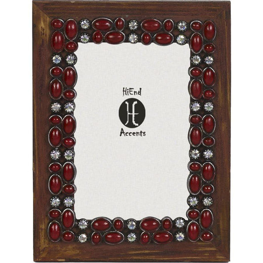 Red Stone Wooden Picture Frame, 4 MOQ