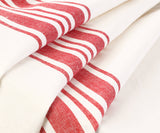 Red Striped Round Tablecloth