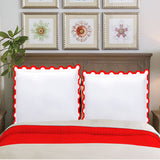 400TC U Shape Applique Embroidery Cotton Euro Sham