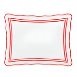 400TC Wavy Embroidery & Border Cotton Sateen Solid Pillow Sham