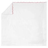 400TC Cotton Scallop Embroidery Sateen Solid Top Sheet