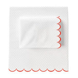 Allena 400TC Cotton Scallop Embroidery Sateen Microcheck Sheet Set