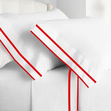 400TC Embroidery & Border Cotton Sateen Solid Top Sheet