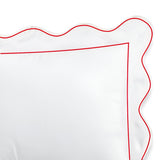400TC Cotton Scallop Embroidery & Border Sateen Solid Pillow Sham