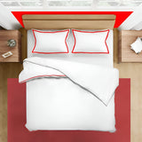 400TC Embroidery Cotton Sateen Solid Duvet Cover Set