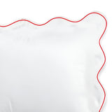 400TC Cotton Scallop Embroidery Sateen Solid Pillow Sham