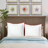 400TC Cotton Small Scallop Embroidery Euro Sham