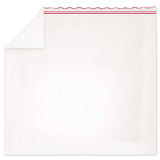 400TC Wavy Embroidery & Border Cotton Sateen Solid Sheet Set