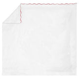 400TC Cotton Scallop Embroidery Sateen Solid Sheet Set