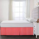 Detachable Wrap Around Polyester Ticking Stripe Tailored Bed Skirt