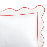 400TC Cotton Scallop Embroidery & Border Sateen Solid Duvet Cover Set