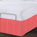 Detachable Wrap Around Polyester Ticking Stripe Tailored Bed Skirt