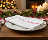 Red Embroidered Pearls Napkins