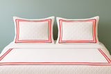 Classic Border Diamond Knitted Cotton Coverlet