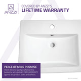 Vitruvius Series 21 in. Rectangular Bathroom Vessel Sink with Built-In Overflow in Glossy White Vitreous China Ceramic