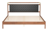 Netz King Bed Black & Walnut