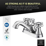 ANZZI Major Centerset Faucet, Dual Lever Control, 1.2 GPM WaterSense Certified, Rhino Alloy Solid Brass, Various Finishes