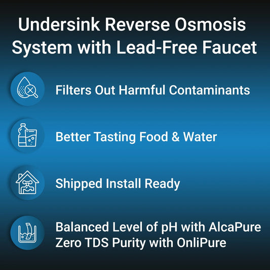 Flash Undersink Reverse Osmosis System with Chrome Lead-Free Faucet