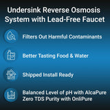Flash Undersink Reverse Osmosis System with Chrome Lead-Free Faucet