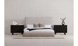 Luzon King Bed Tall Headboard Light Grey