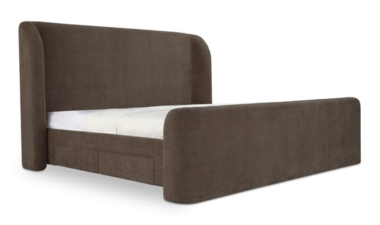 Sophia King Storage Bed Brown