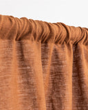 Rod pocket linen curtain panel (1 pcs) in Cinnamon