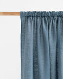 Rod pocket linen curtain panel (1 pcs) in Gray blue (sale)