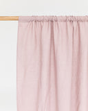 Rod pocket linen curtain panel (1 pcs) in Woodrose (sale)
