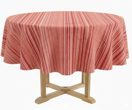 Striped Round Tablecloth - Cotton