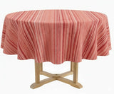 Striped Round Tablecloth - Cotton