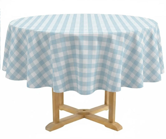 Blue Checkered Tablecloth
