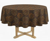 Round Block Print Tablecloths