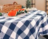 Navy Blue Round Tablecloth