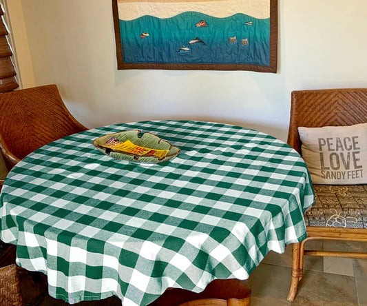 Green Round Tablecloth