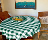 Green Round Tablecloth
