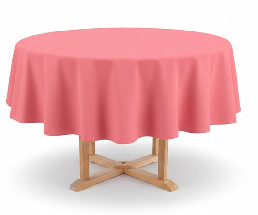 Pink Round Wedding Tablecloth