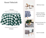 Round Tablecloth - Plaid Tablecloths