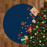 Velvet Quilted Round Christmas Tree Skirt
