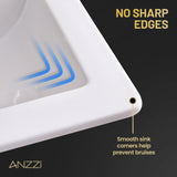 Jack Series 21 in. Rectangular Ceramic Drop-In Bathroom Sink Basin in Glossy White with Single Faucet Hole and Overflow