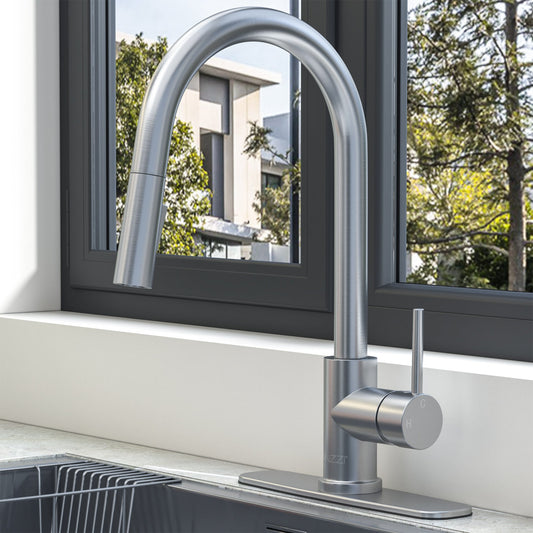 Expedition Series 16 in. 1-Handle Pull-Down Sprayer Kitchen Faucet with 1.8 GPM Flow and Dual Spray Modes