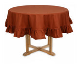 Round Ruffled Tablecloth
