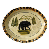 Rustic Bear Ceramic Serving Platters, Set of 4