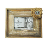 Wooden Burlap Bow Picture Frame, 4 MOQ