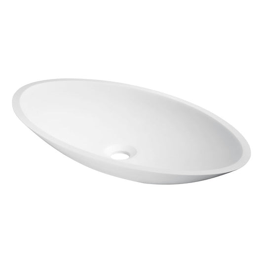 Achillies Solid Surface Vessel Sink in White