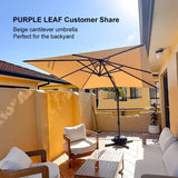 PURPLE LEAF Patio Outdoor Large Umbrella Square and Rectangular Cantilever Yard Sun Umbrellas