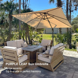 PURPLE LEAF Patio Outdoor Large Umbrella Square and Rectangular Cantilever Yard Sun Umbrellas