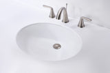 Lanmia Series 19.5 in. Ceramic Undermount Sink Basin in White