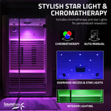 Yoga Sauna 2-Person Infrared Indoor Hemlock Wood Sauna with Removable Bench, and Floor Heating for Perfect Yoga Sessions