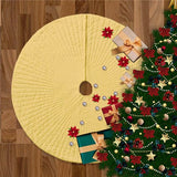 Velvet Quilted Round Christmas Tree Skirt