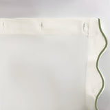 Scallop Embroidery Shower Cotton Curtain